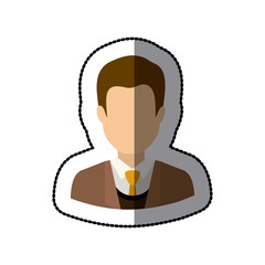 Man icon. Male avatar person people and human theme. Isolated design. Vector illustration