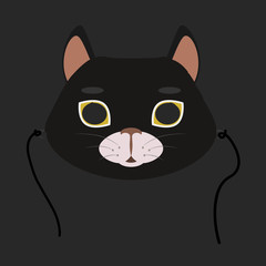 animal mask flat icon