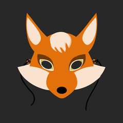 animal mask flat icon