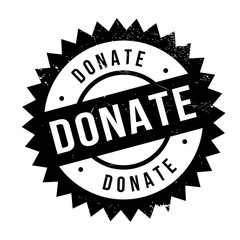 Fototapeta premium Donate stamp. Grunge design with dust scratches. Effects can be easily removed for a clean, crisp look. Color is easily changed.