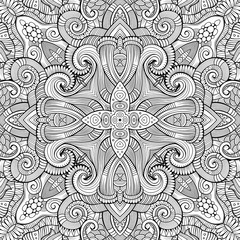 Abstract vector decorative ethnic hand drawn sketchy contour sea