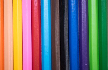 Color pencils wooden surface for background/texture.