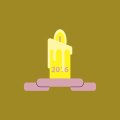 candle Vector illustration candle with old year number