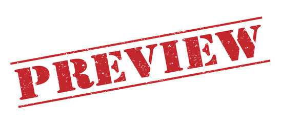 preview red stamp on white background