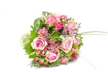Bouquet of flowers isolated on white