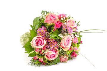 Bouquet of flowers isolated on white