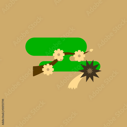 "branch Vector illustration of Chinese new year celebration in flat
