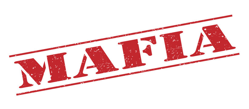 mafia red stamp on white background