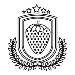 Strawberry icon. Organic healthy and fresh food theme. Isolated design. Vector illustration