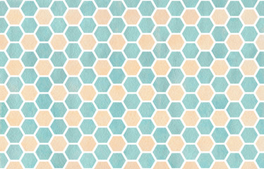 Watercolor geometrical comb pattern.