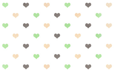 Watercolor hearts on white background.