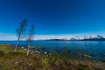 Coast of the Norwegian Sea.Tromso,Oldervik.