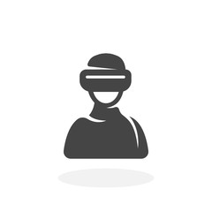 Virtual reality Icon. Vector logo on white background