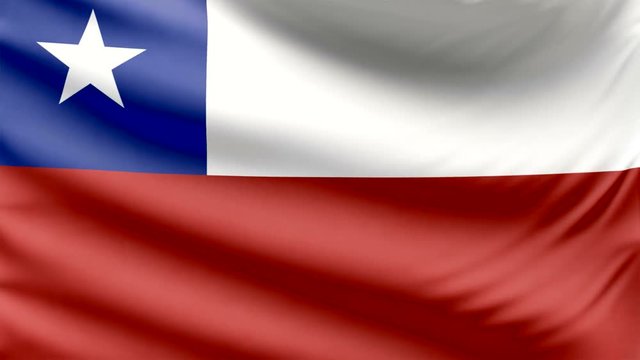 Realistic beautiful Chile flag 4k