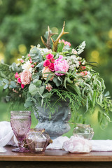 Wedding decor, floral arrangement