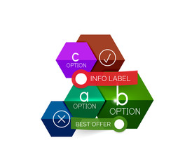 Abstract infographic geometric templates