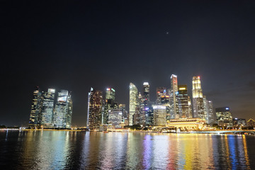 Fototapeta na wymiar SINGAPORE, NOVEMBER 22 2016: SOFT Focus : Singapore Financial Di