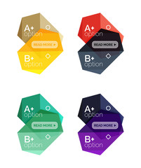 Set of vector abstract infographics content boxes