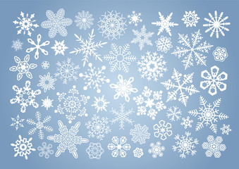 Snowflakes set - 130748550