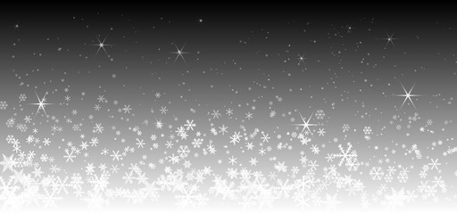 Fototapeta na wymiar snow on black ,Christmas background