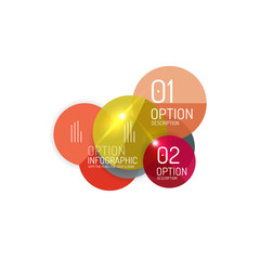 Infographics geometric business template