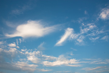 Wonderful white clouds and Beautiful blue Sky.