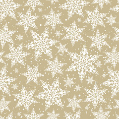 Seamless winter background of openwork snowflakes. Pattern.
