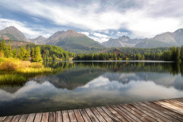 Beautiful landscape - tarn Strbske pleso, Slovakia
