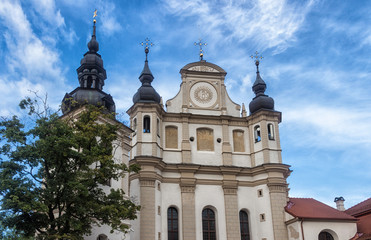 Fototapeta na wymiar Catholic church in the center of Vilnius