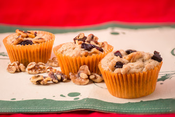 Christmas Nuts and Raisins Muffins