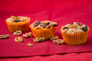 Christmas Nuts and Raisins Muffins