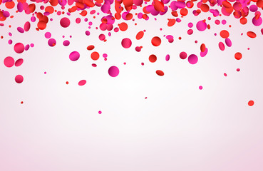 Fototapeta na wymiar Background with pink and red confetti.