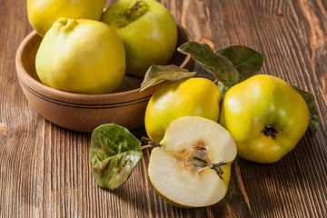 quince on table