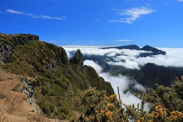PITON MAIDO, LA REUNION, FRANCE : Mafate circus from viewpoint of piton Maido, La Reunion island,...