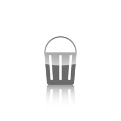 Icon trash, delete, file on white background