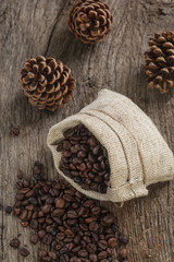 Coffee beans in bag