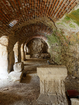 Roman thermae in Varna city on the Bulgarian Black Sea Coast.