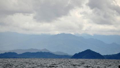 Landscape ocean and mountaisn