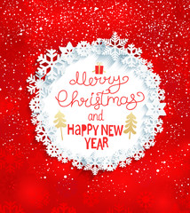 Fototapeta na wymiar Christmas and New Year Greeting Card, vector.