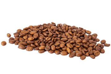 Pile of roasted coffee beans