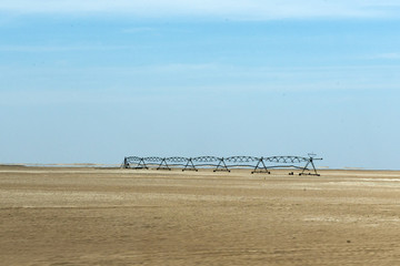 Fototapeta na wymiar desert farm irrigation oman salalah dhofar mountains rub al khali