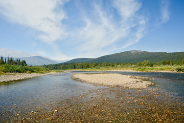 Russia, North Ural river in the national Park.