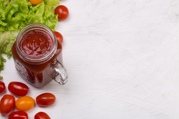 Vegetable smoothie drink. Healthy eating and detox.