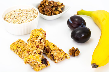 Healthy Nutrition. Childrens Food, School Lunches. Cereals, Nuts