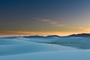 Fototapeta na wymiar Sunset at White Sands NM