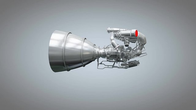 Computer generated, Artist concept rendering rocket engine model.	