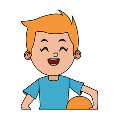 Obraz premium Boy cartoon icon. Kid childhood little and people theme. Isolated design. Vector illustration