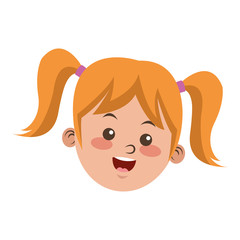 Girl cartoon icon. Kid childhood little and people theme. Isolated design. Vector illustration