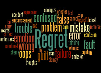Regret, word cloud concept 5
