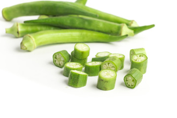 Fresh Okra Sliced